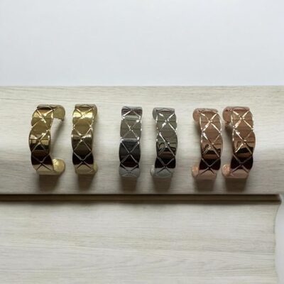 Multi toned hoop earrings, 3 sets