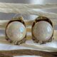 Classic golden pearl beauty earrings