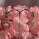 Gold toned sparkling crystal studded loop earrings