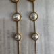 Golden chain pearl earrings