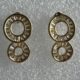 Gold toned beautiful stone studded rich baguette cut earrings