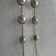 Golden chain pearl earrings