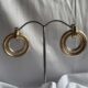 Gold toned double loop earrings