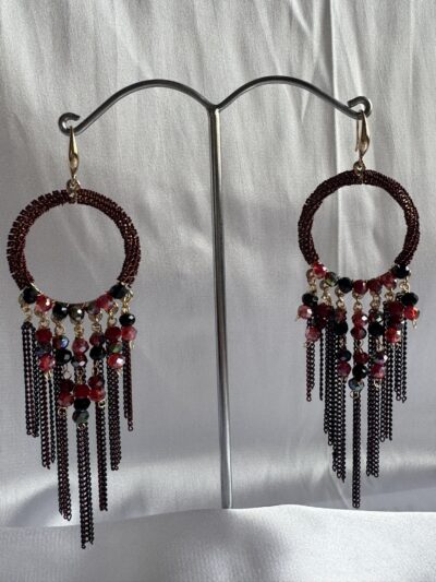 IMG_2989 Handcrafted antique reddish dangler hoops