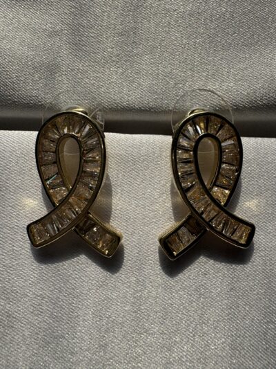 IMG_3049 Golden ribbon shaped earrings