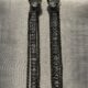Stone studded glamorous long drop dazzling silver toned earrings