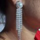 Breathtakingly radiant chandelier silver toned earrings