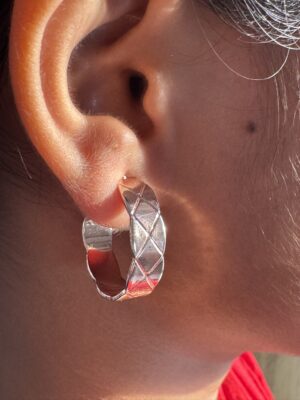 Multi toned hoop earrings, 3 sets