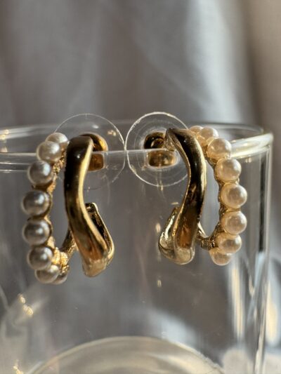 IMG_2543 Gold-tone pearl hoops blend modern curves