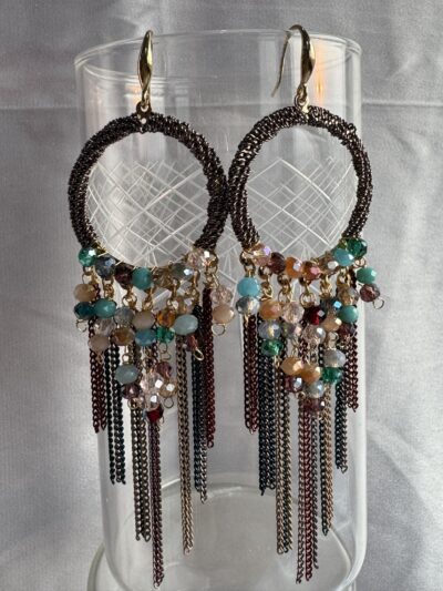 IMG_2638 Handcrafted golden bronze dangler hoops