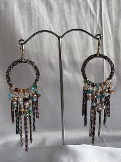 IMG_2994 Handcrafted golden bronze dangler hoops