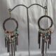 Handcrafted golden bronze dangler hoops