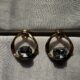 Centre crystal stud rose gold tone earrings