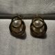 Elegant pearl centre studded and crystals on curve gold toned vintage earrings